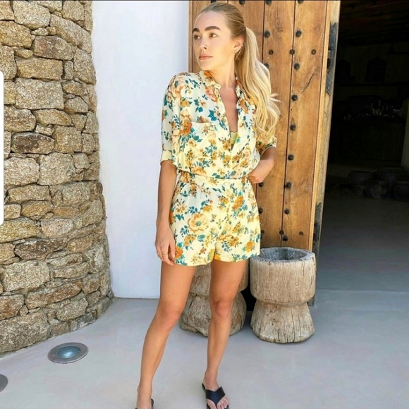 Zara floral print shirt + short Co-ord set - Picture 10 of 16